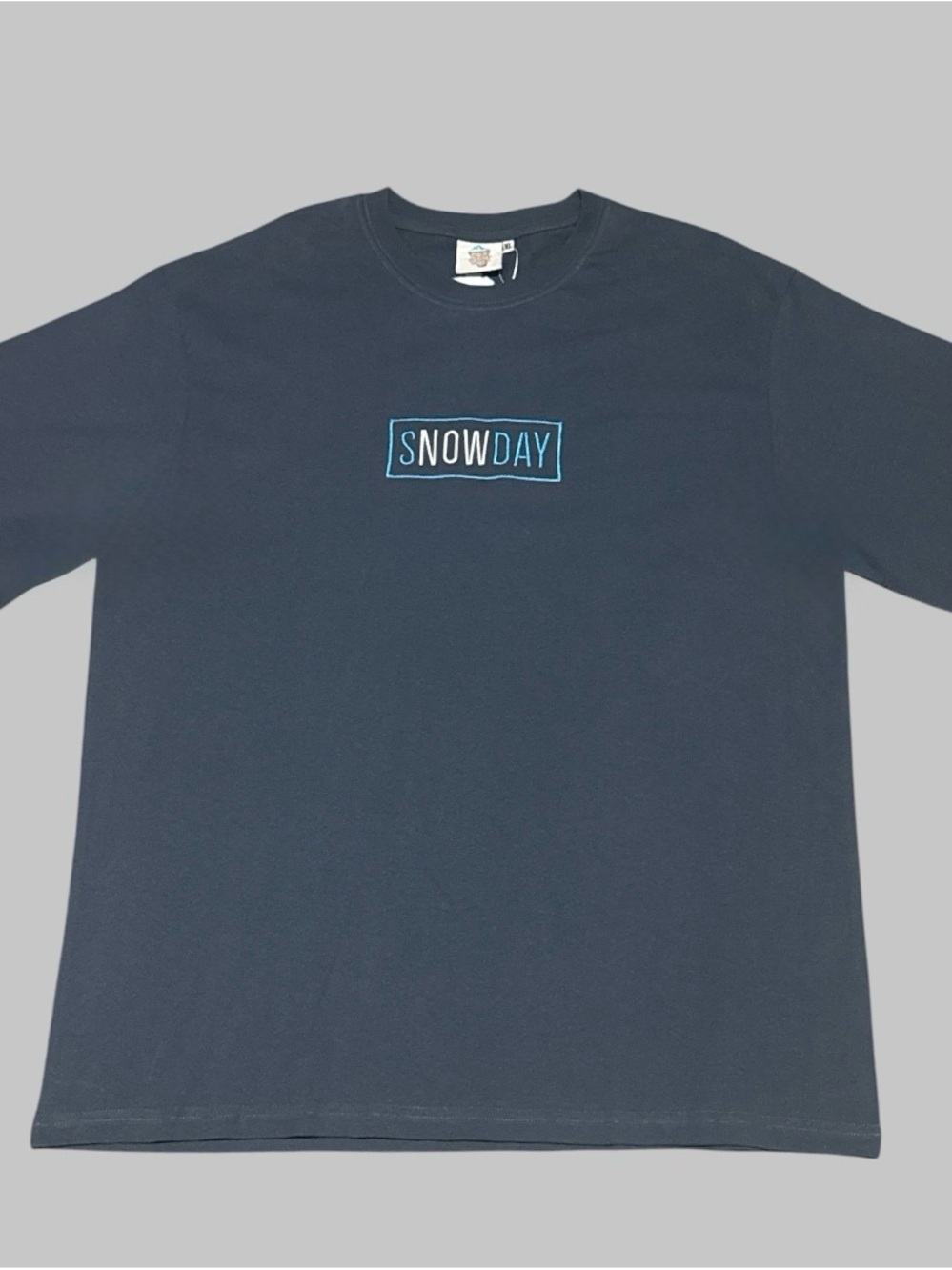 SnowDay “Box Logo”Premium Embroidered Tee Size XL Bagged and tagged